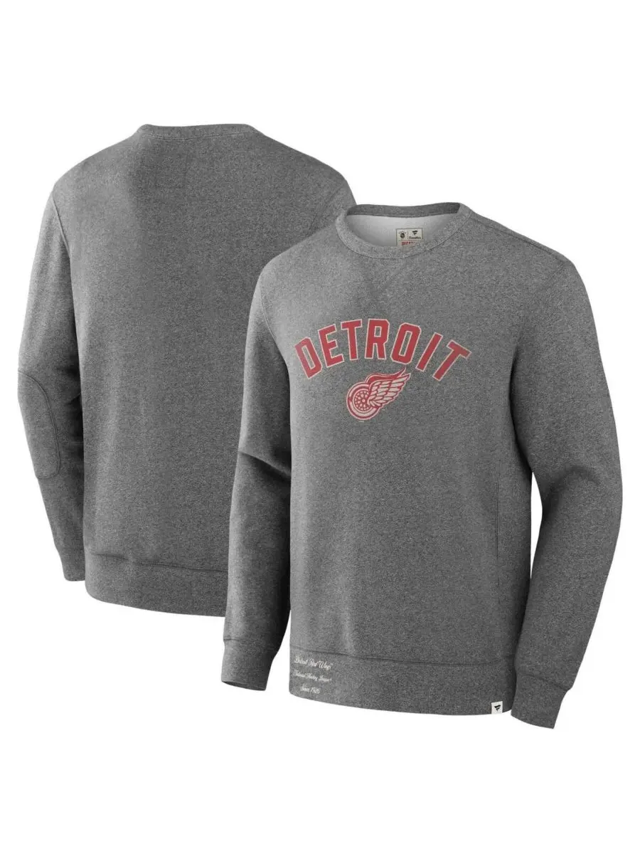 Fanatics Мужская флисовая толстовка Detroit Red Wings Decades Collection Legendary серого цвета — изображение 1 из 3, серый