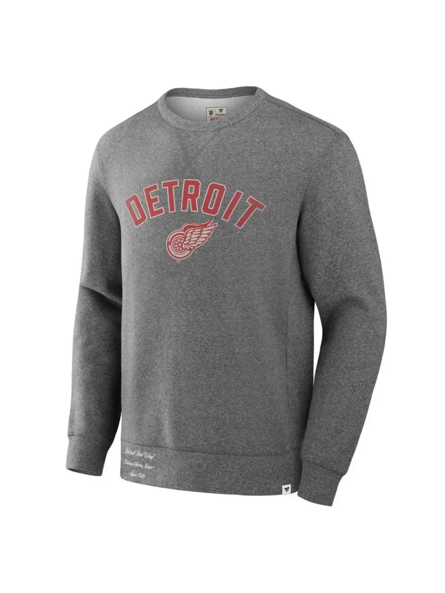 Fanatics Мужская флисовая толстовка Detroit Red Wings Decades Collection Legendary серого цвета — изображение 3 из 3, серый