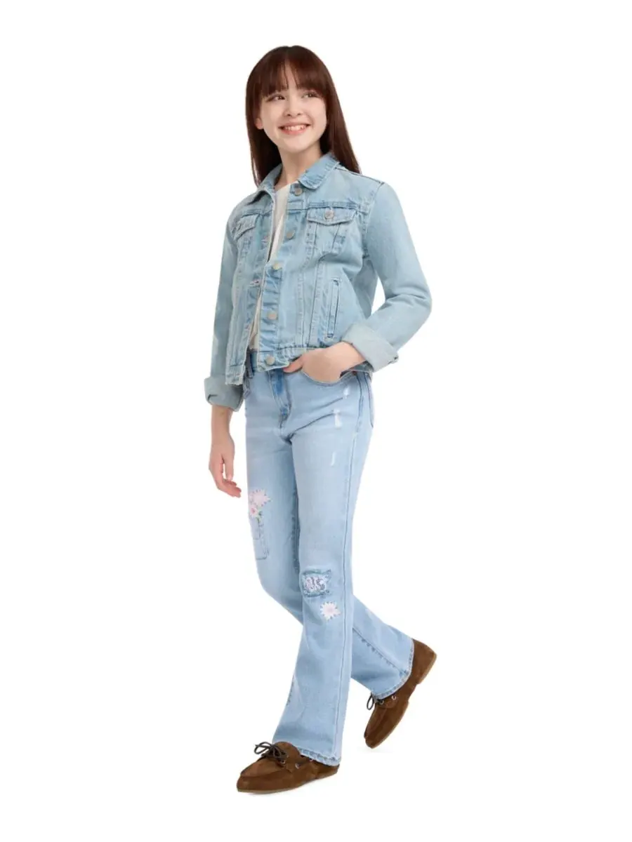 Джинсы-клеш с декоративной строчкой для девочек 7-16 лет Levi's, Marin Babe — изображение 5 из 10