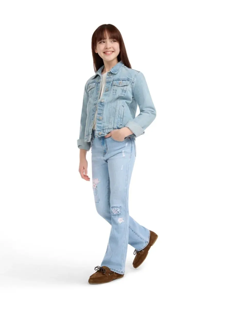 Джинсы-клеш с декоративной строчкой для девочек 7-16 лет Levi's, Marin Babe — изображение 8 из 10