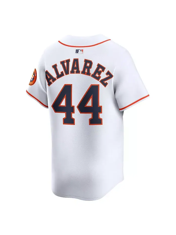 Мужская белая лимитированная игровая футболка Houston Astros с именем Йордана Альвареса Nike — изображение 2 из 3