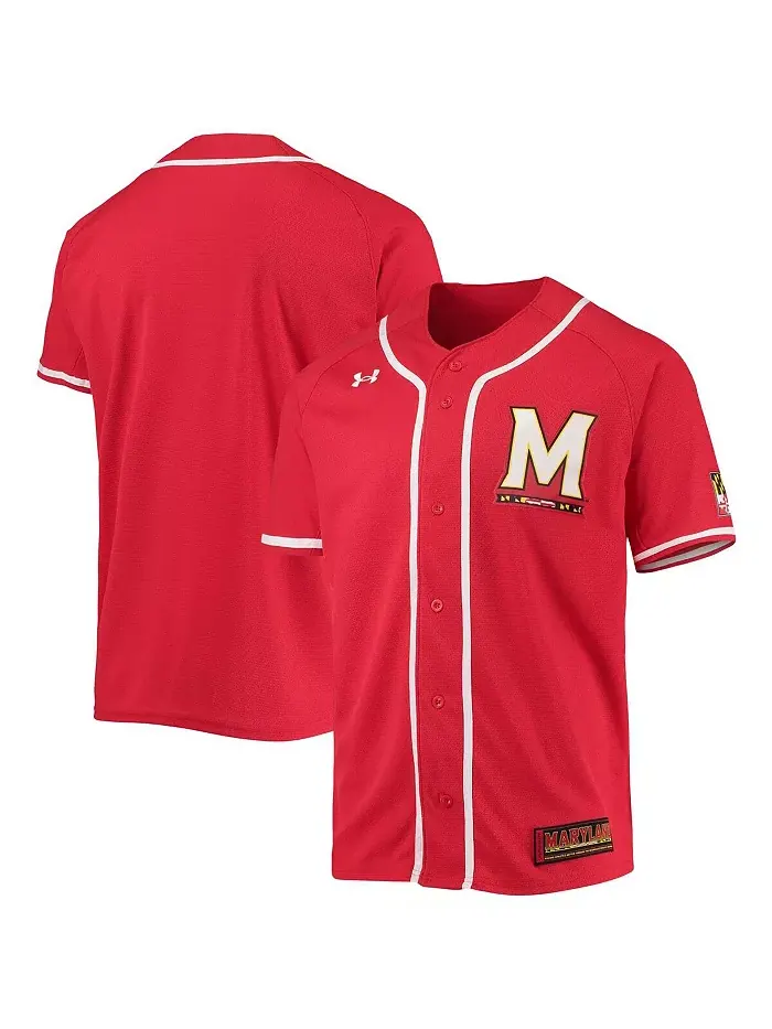 Мужская бейсбольная майка Maryland Terrapins, реплика, красная Under Armour — изображение 1 из 3