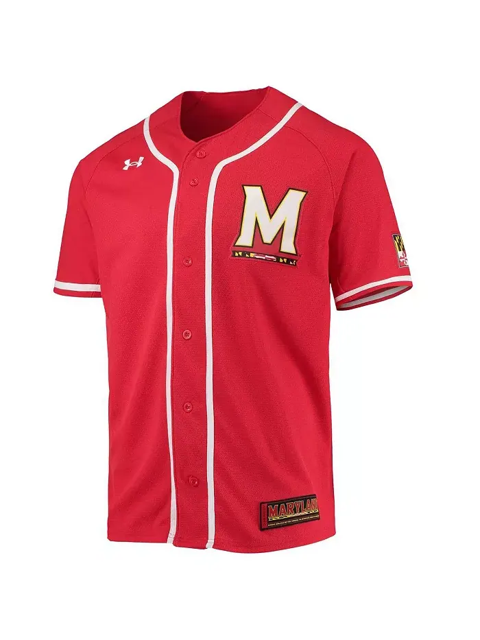 Мужская бейсбольная майка Maryland Terrapins, реплика, красная Under Armour — изображение 3 из 3