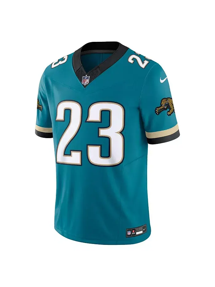 Мужская футболка Foye Oluokun Teal Jacksonville Jaguars Prowler Throwback Vapor F.U.S.E. Limited — изображение 3 из 3