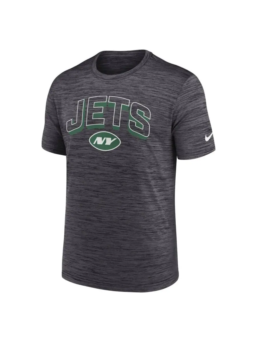 Nike Мужская футболка New York Jets Velocity Performance угольного цвета — изображение 2 из 3, темно-серый