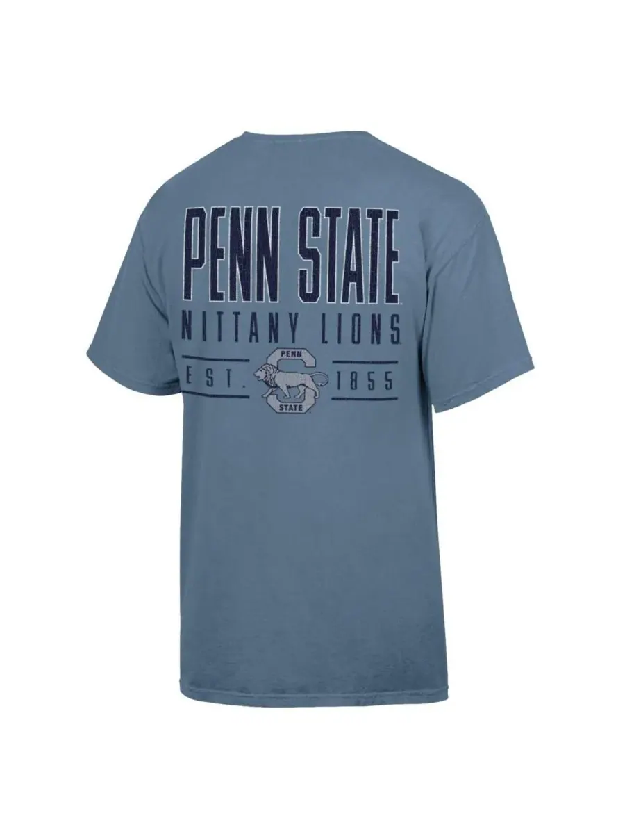 Comfortwash Мужская синяя футболка Penn State Nittany Lions с крупным названием — изображение 3 из 3, синий