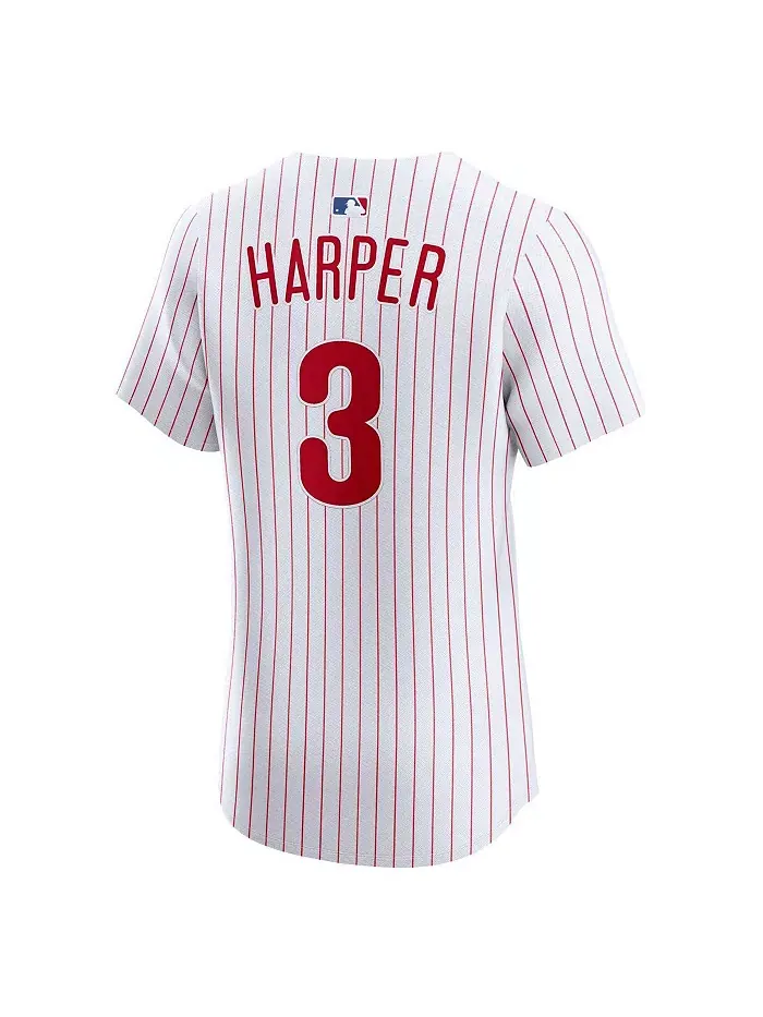 Мужская белая элитная футболка Philadelphia Phillies для дома Bryce Harper Nike — изображение 3 из 3