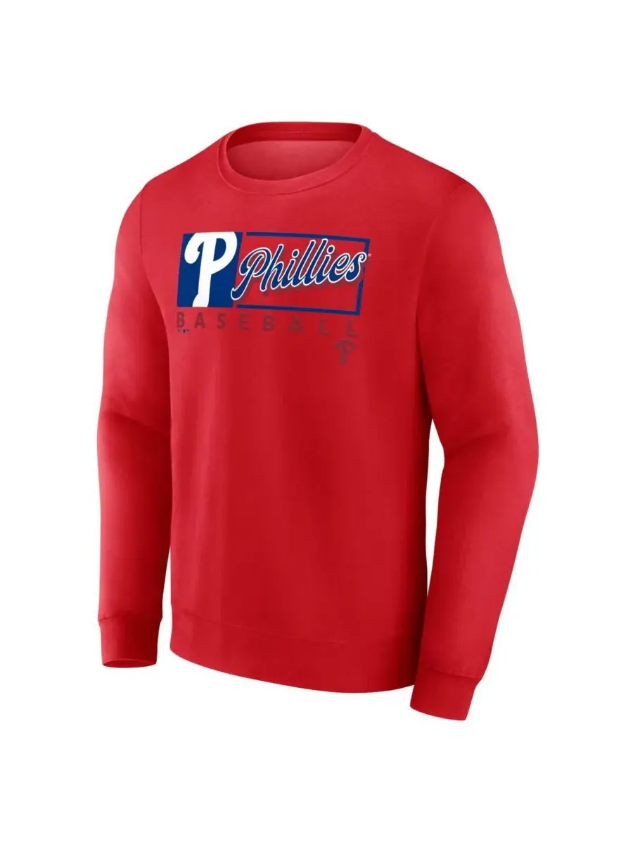 Fanatics Мужская красная флисовая толстовка Philadelphia Phillies Focus — изображение 3 из 3, красный