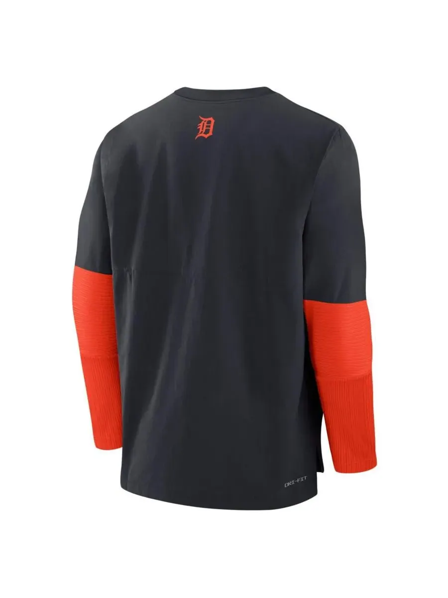 Nike Мужская толстовка-пуловер Detroit Tigers из легкой смесовой ткани — изображение 2 из 3, темно-синий оранжевый