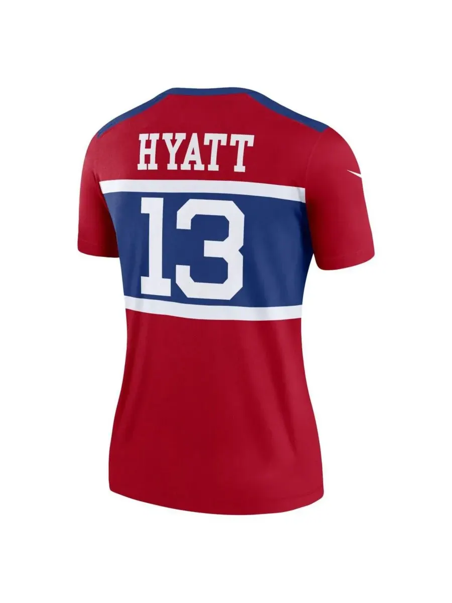 Nike Женская красная футболка Jalin Hyatt New York Giants Alternate Legend Player Performance Top — изображение 3 из 3