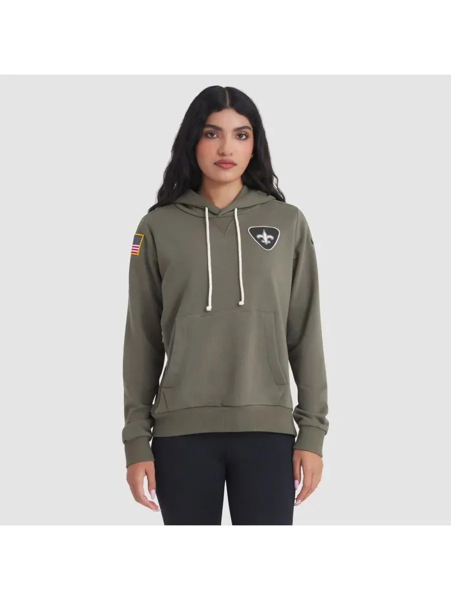Nike Женская толстовка Olive New Orleans Saints 2025 Salute to Service Sideline Standard Issue — изображение 1 из 3