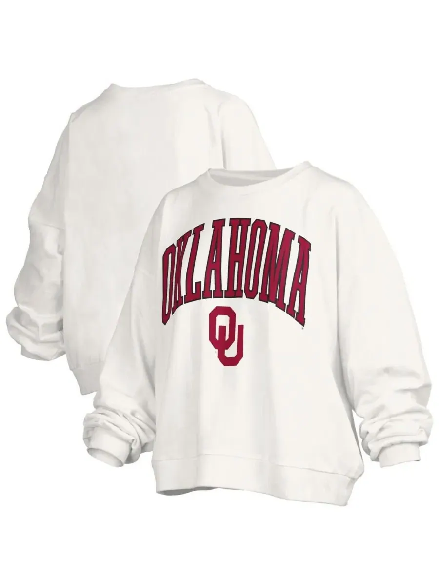 Женская белая флисовая толстовка Oklahoma Sooners Janise Pressbox — изображение 1 из 3, белый