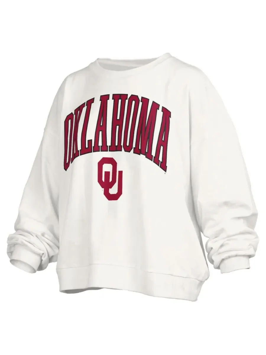 Женская белая флисовая толстовка Oklahoma Sooners Janise Pressbox — изображение 2 из 3, белый