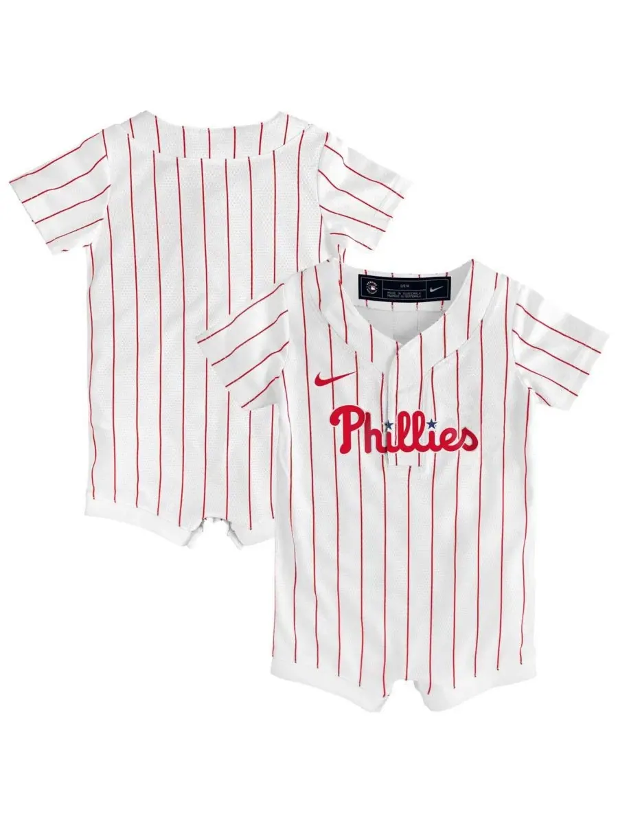 Детский белый домашний комбинезон-футболка Philadelphia Phillies для мальчиков и девочек Nike — изображение 1 из 3