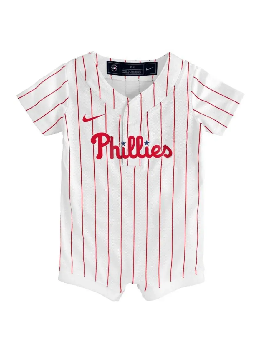 Детский белый домашний комбинезон-футболка Philadelphia Phillies для мальчиков и девочек Nike — изображение 2 из 3