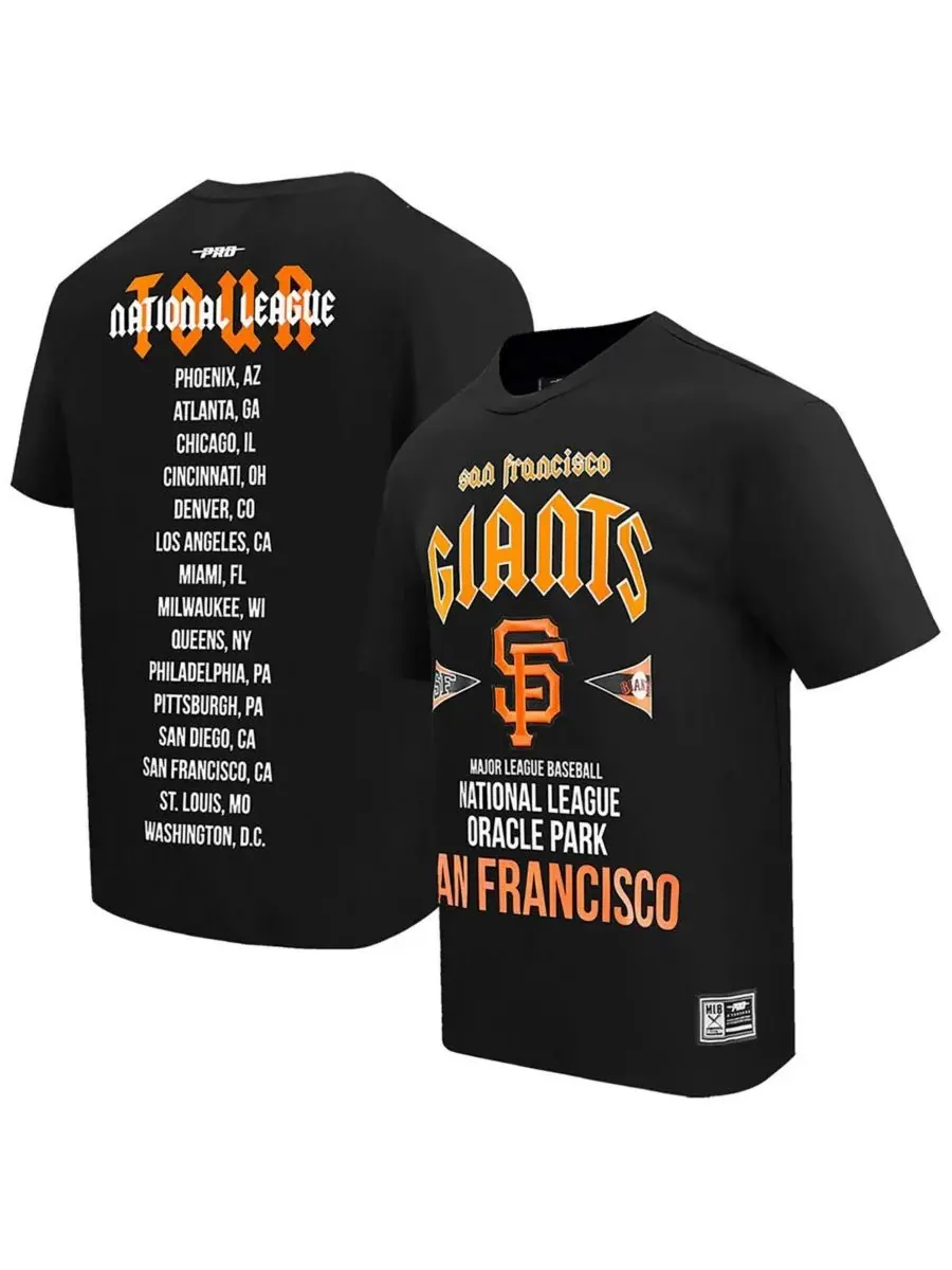 Pro Standard Мужская черная футболка San Francisco Giants Oversized City Tour — изображение 1 из 4, черный