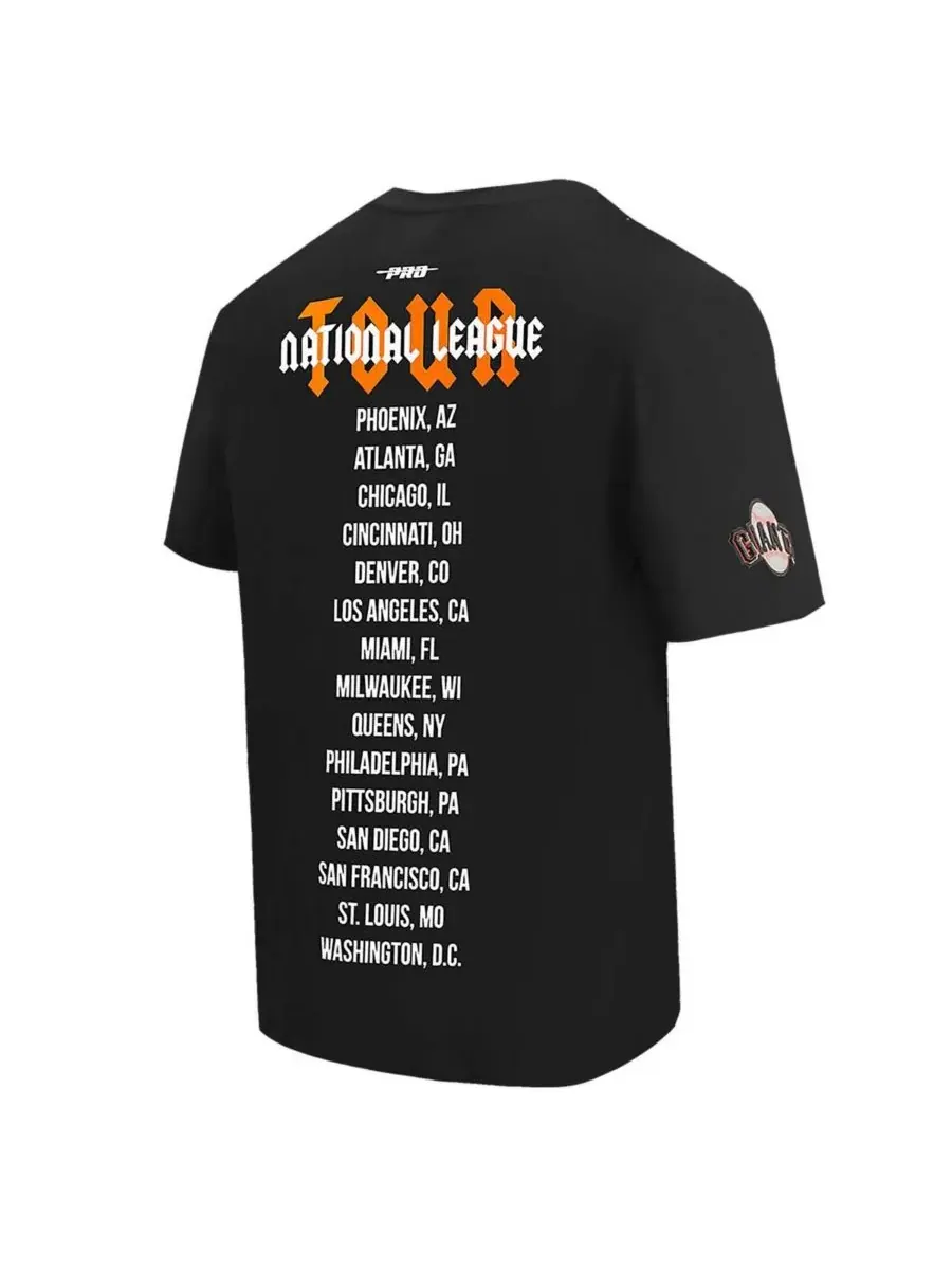 Pro Standard Мужская черная футболка San Francisco Giants Oversized City Tour — изображение 2 из 4, черный