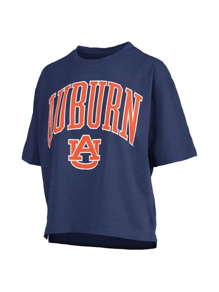 Pressbox Женская темно-синяя футболка с логотипом Auburn Tigers Nelson Arch Over Logo, длиной до — изображение 3 из 3