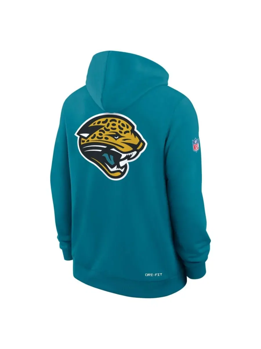Худи Nike с капюшоном, с принтом, Jacksonville Jaguars — изображение 3 из 4, бирюзовый