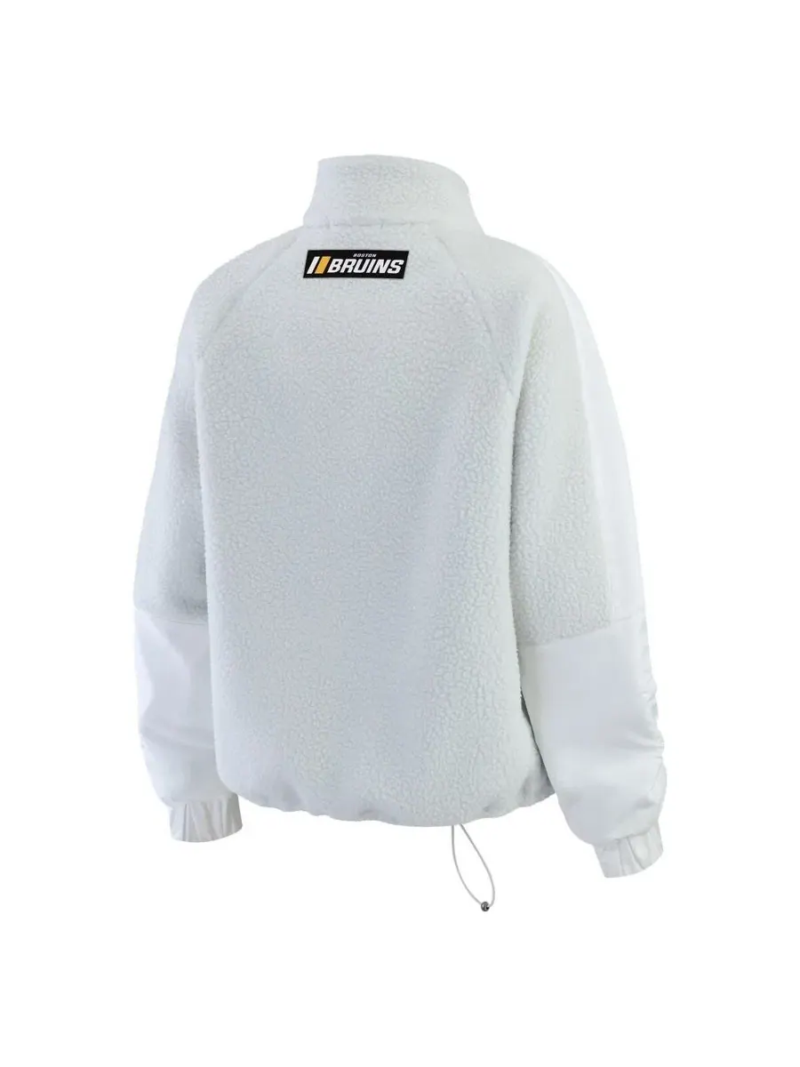 Флисовая куртка с четверть-застежкой Polar Fleece Quarter-Zip Jacket WEAR by Erin Andrews — изображение 3 из 5, серый