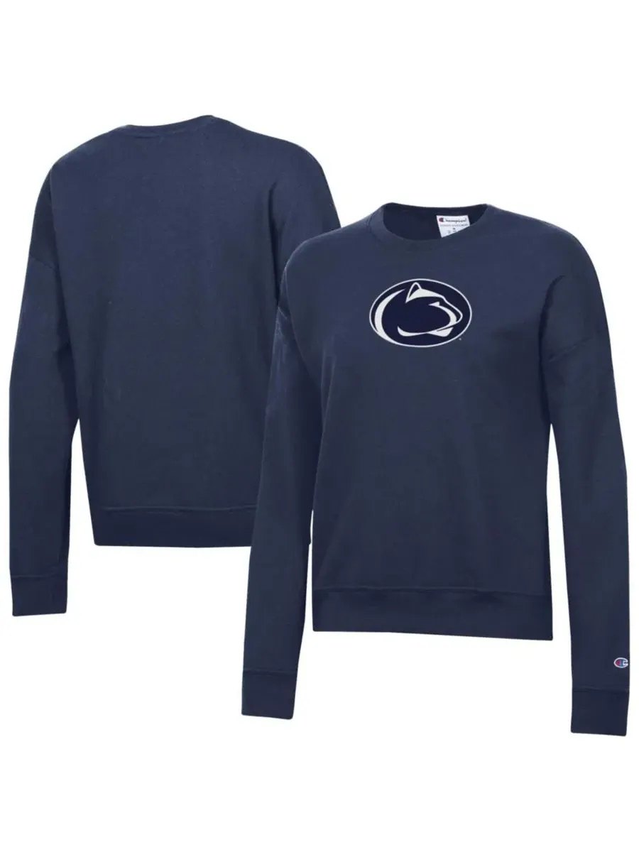 Свитшот женский с длинным рукавом Penn State Nittany Lions Powerblend Champion — изображение 1 из 3, темно-синий