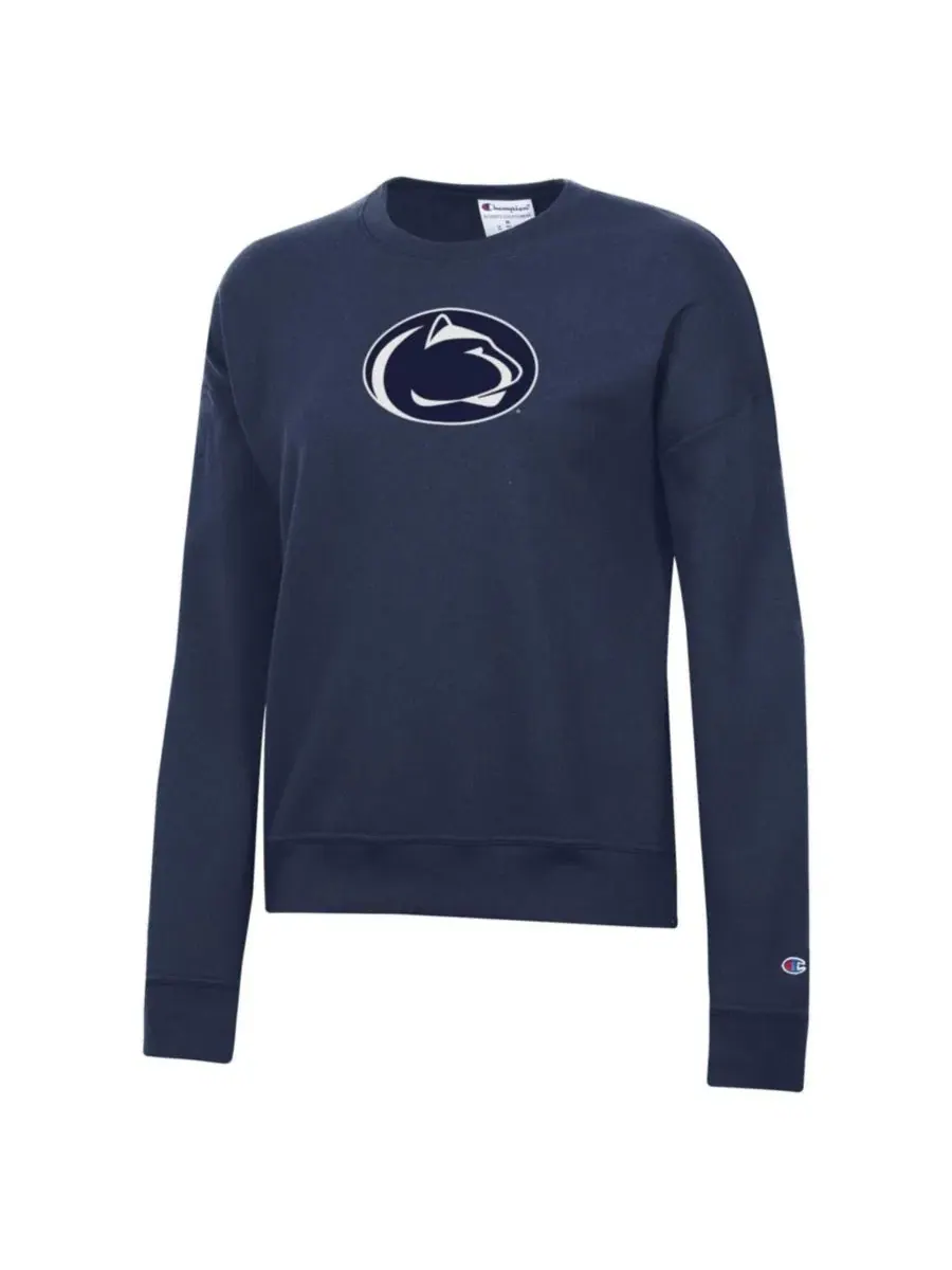 Свитшот женский с длинным рукавом Penn State Nittany Lions Powerblend Champion — изображение 2 из 3, темно-синий
