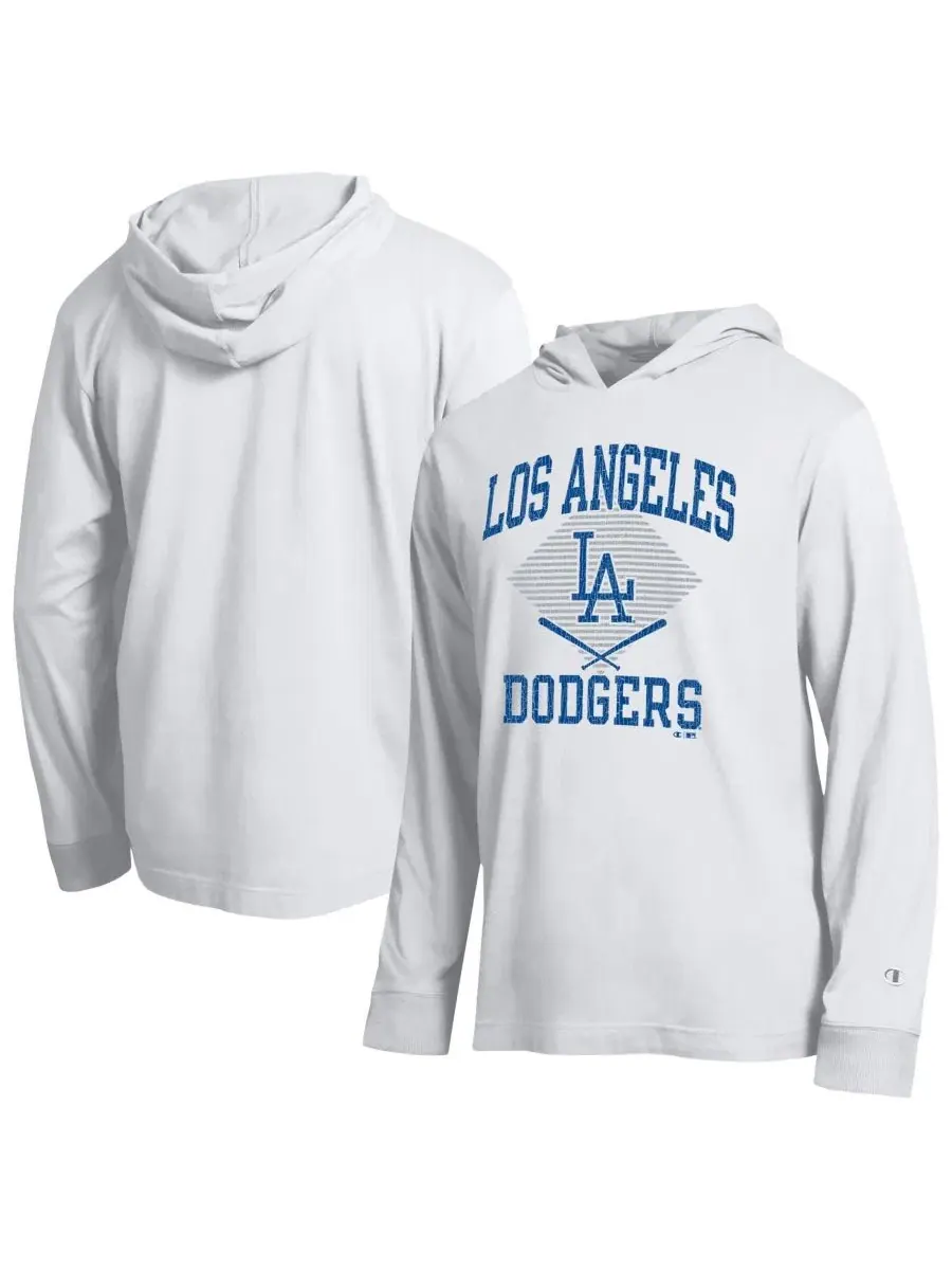 Худи с капюшоном и длинным рукавом Cooperstown Los Angeles Dodgers Champion — изображение 1 из 3, белый