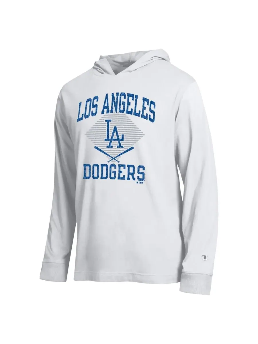 Худи с капюшоном и длинным рукавом Cooperstown Los Angeles Dodgers Champion — изображение 2 из 3, белый