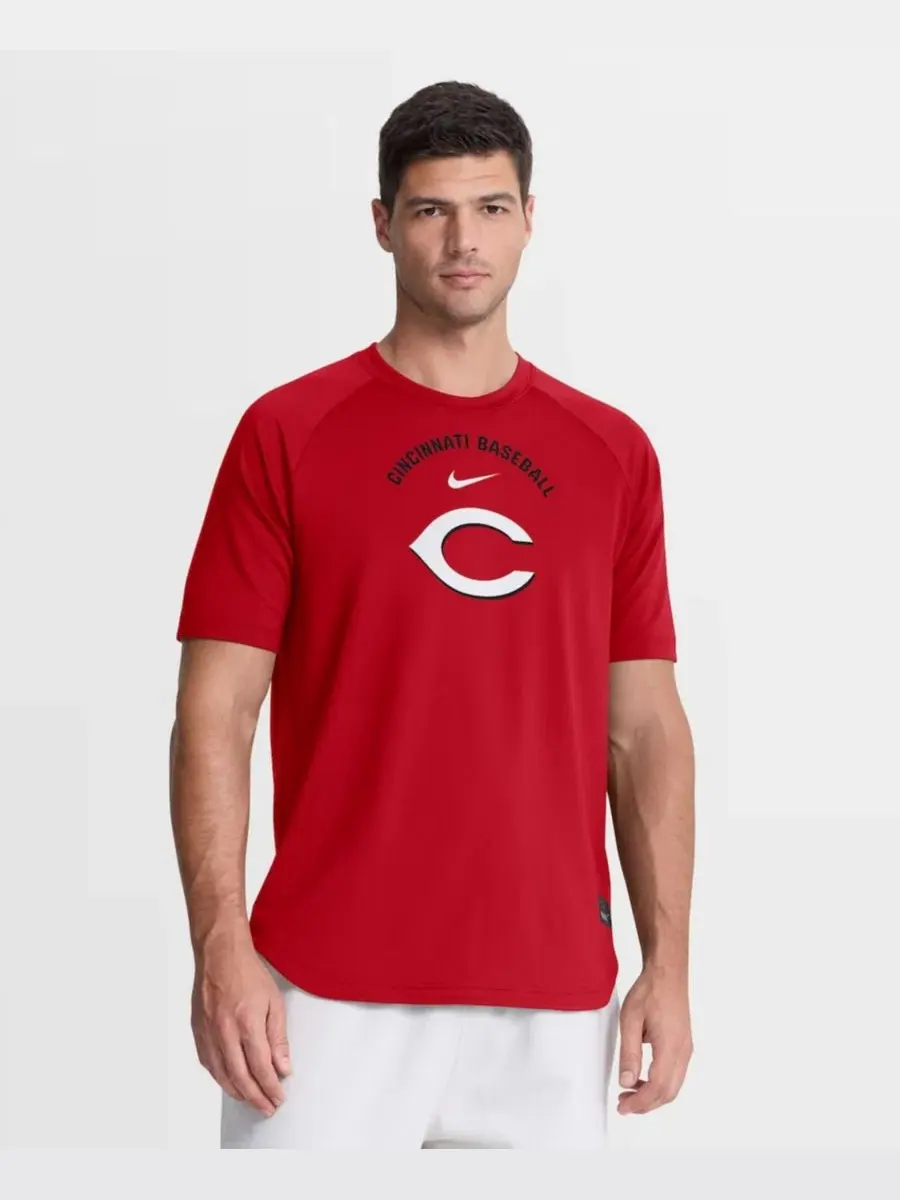 Бейсбольный топ Nike Cincinnati Reds с рукавом реглан — изображение 1 из 5, красный