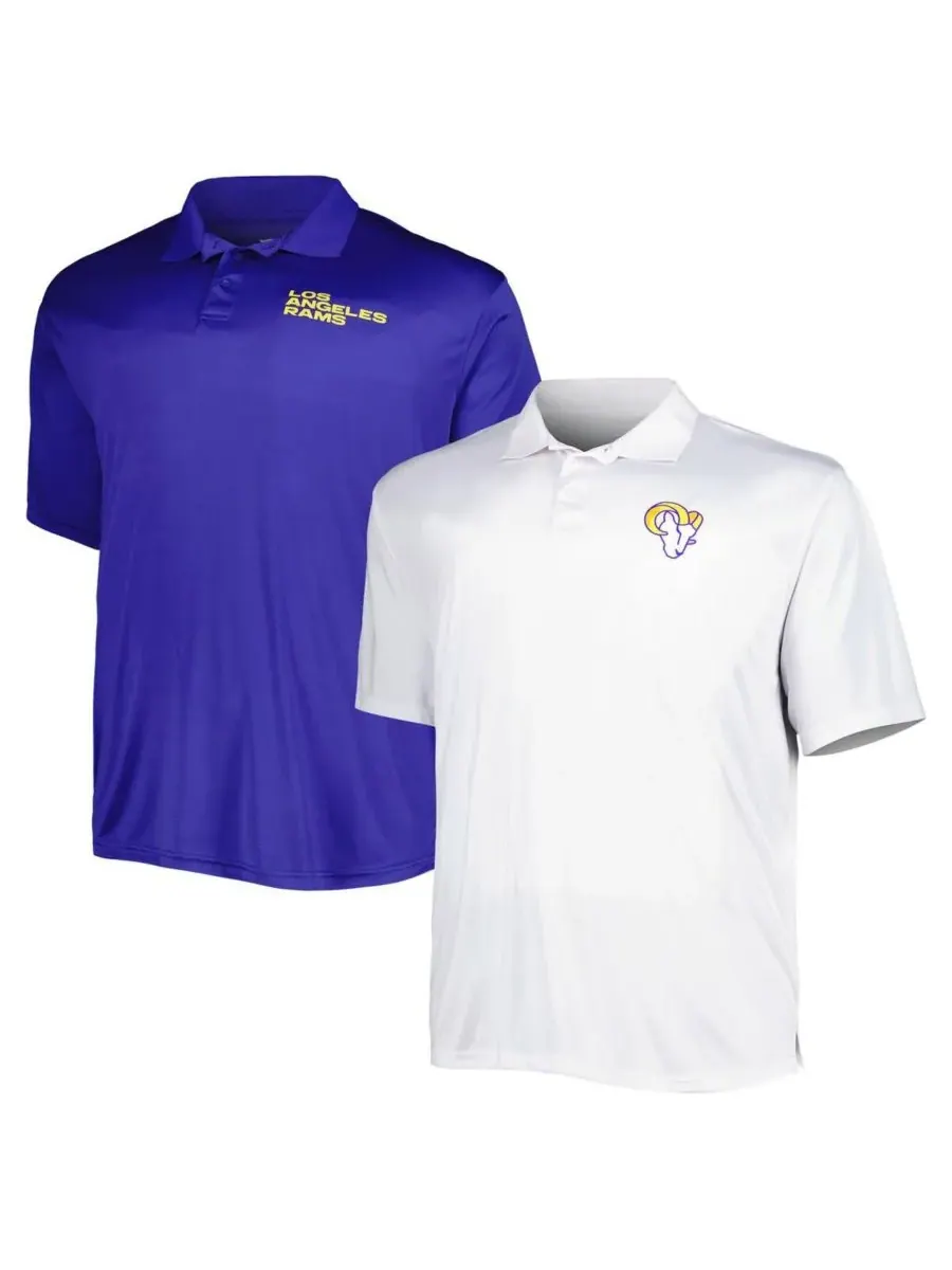 Fanatics Мужской комплект из двух однотонных поло-рубашек Los Angeles Rams королевского синего и — изображение 1 из 4, белый