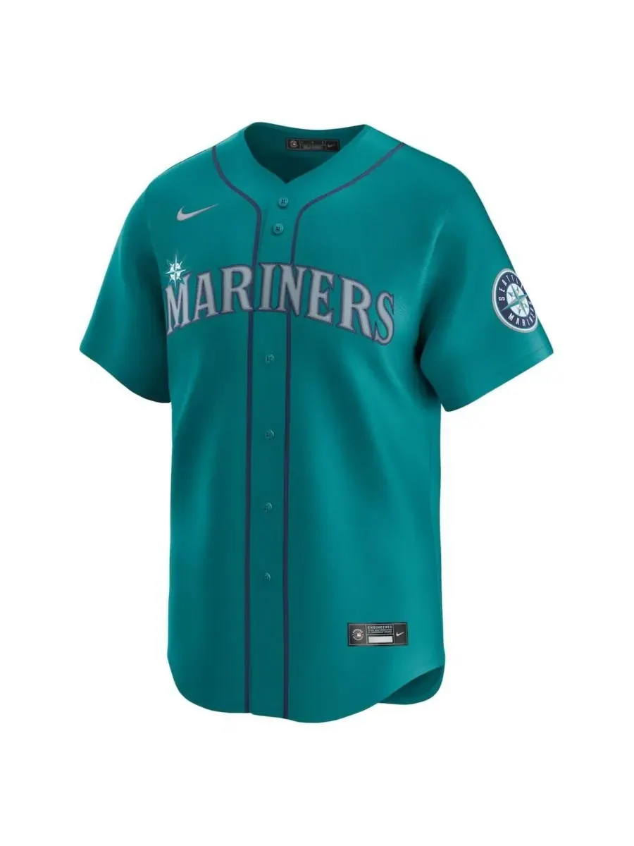 Мужская альтернативная футболка Cal Raleigh Teal Seattle Mariners Limited Nike — изображение 2 из 3, бирюзовый