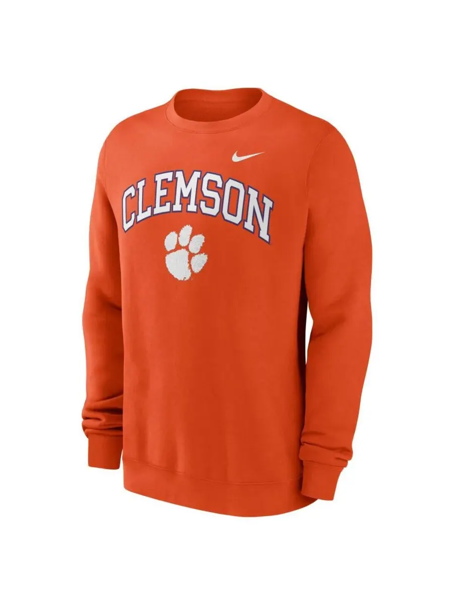Nike Мужская оранжевая толстовка с аркой в стиле Clemson Tigers — изображение 2 из 3, оранжевый