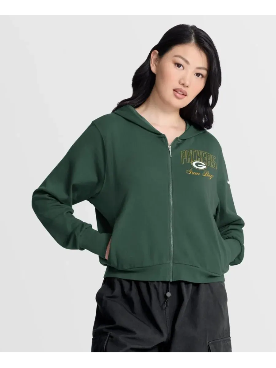 Худи Nike Green Bay Packers с полной застежкой-молнией — изображение 1 из 5, зеленый