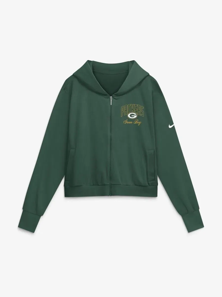 Худи Nike Green Bay Packers с полной застежкой-молнией — изображение 3 из 5, зеленый