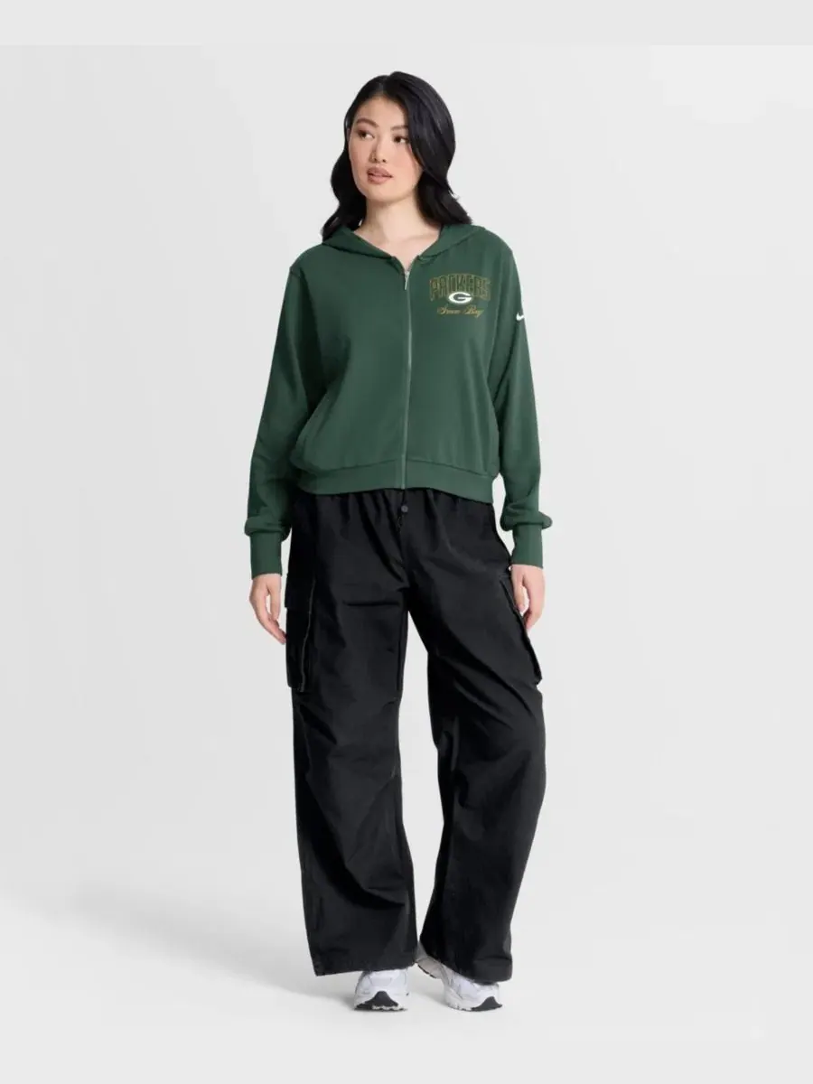 Худи Nike Green Bay Packers с полной застежкой-молнией — изображение 5 из 5, зеленый