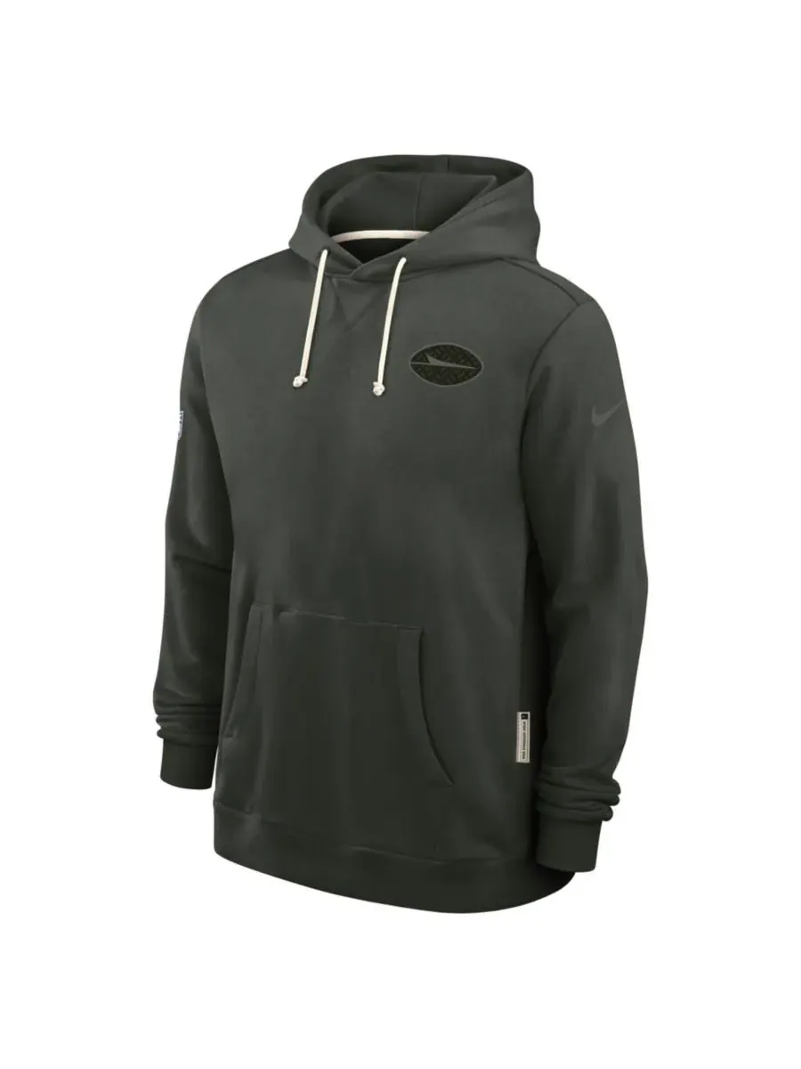 Nike Мужская зеленая толстовка New York Jets 2025 NFL Rivalries Sideline Dri-Fit — изображение 4 из 4, зеленый
