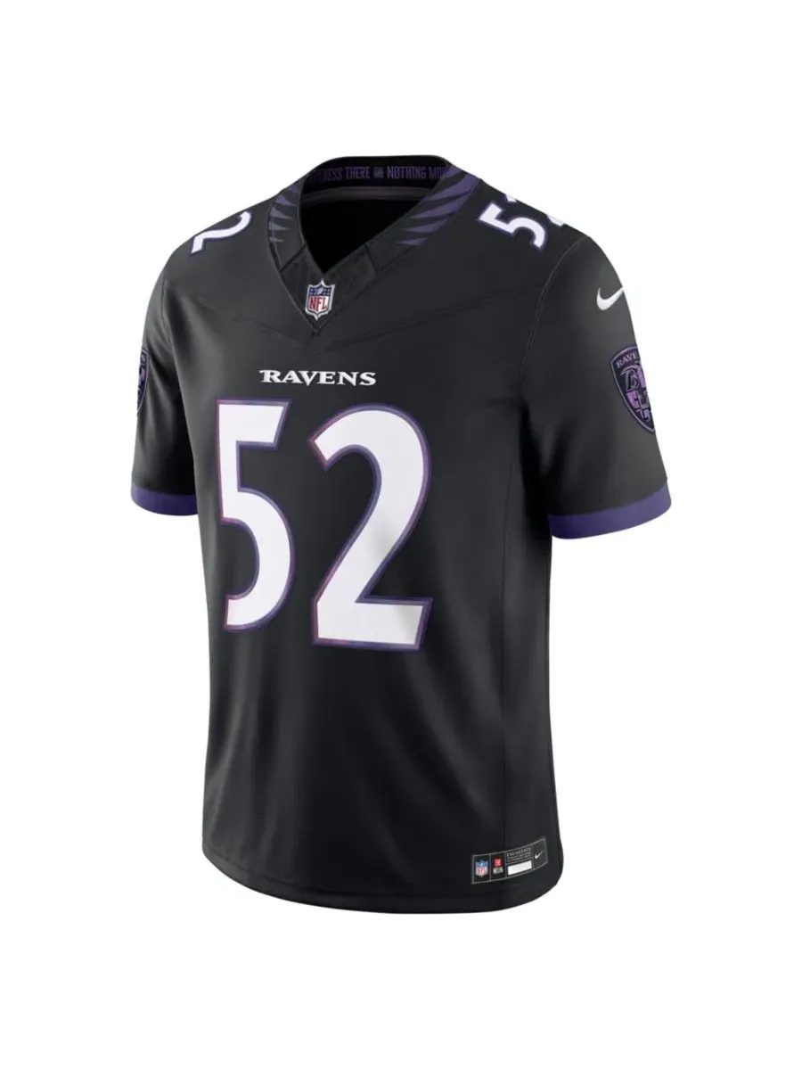 Мужская футболка с длинным рукавом Ray Lewis Black Baltimore Ravens Alternate Vapor F.U.S.E — изображение 3 из 3, черный