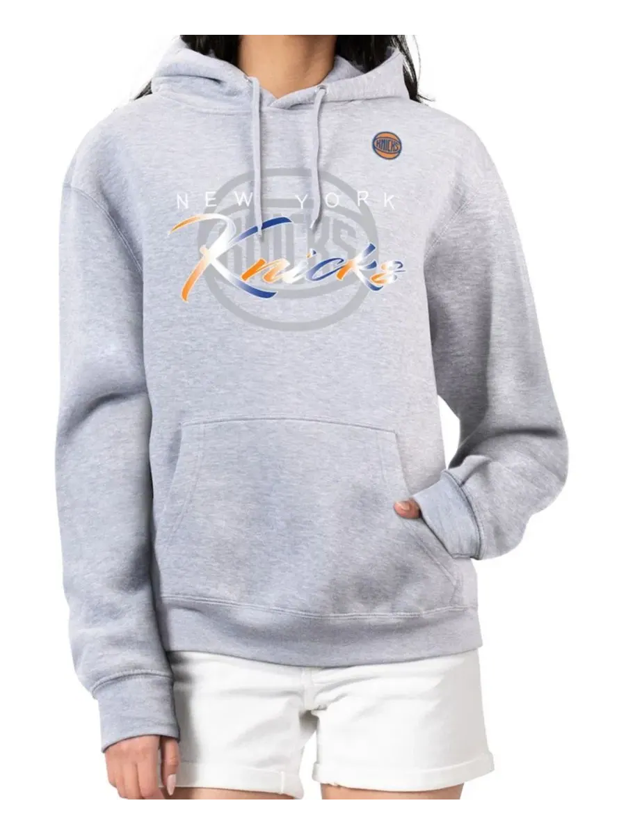 Толстовка с капюшоном женская с принтом Shadow Logo Tri-Blend Fleece G-III 4Her by Carl Banks — изображение 1 из 3, серый