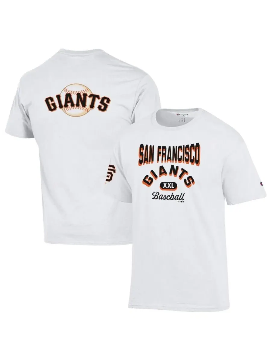 Футболка с принтом San Francisco Giants 3-Hit Jersey Champion — изображение 1 из 3, белый
