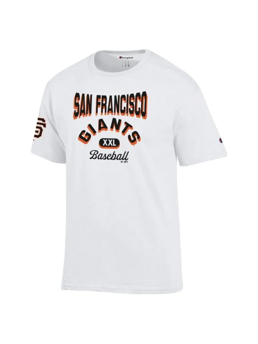 Футболка с принтом San Francisco Giants 3-Hit Jersey Champion — изображение 2 из 3, белый