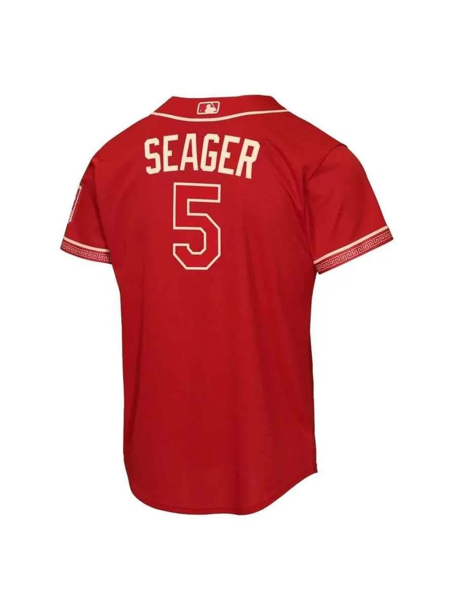 Детская футболка с коротким рукавом Corey Seager Red Texas Rangers 2026 City Connect Stadium Nike — изображение 3 из 3