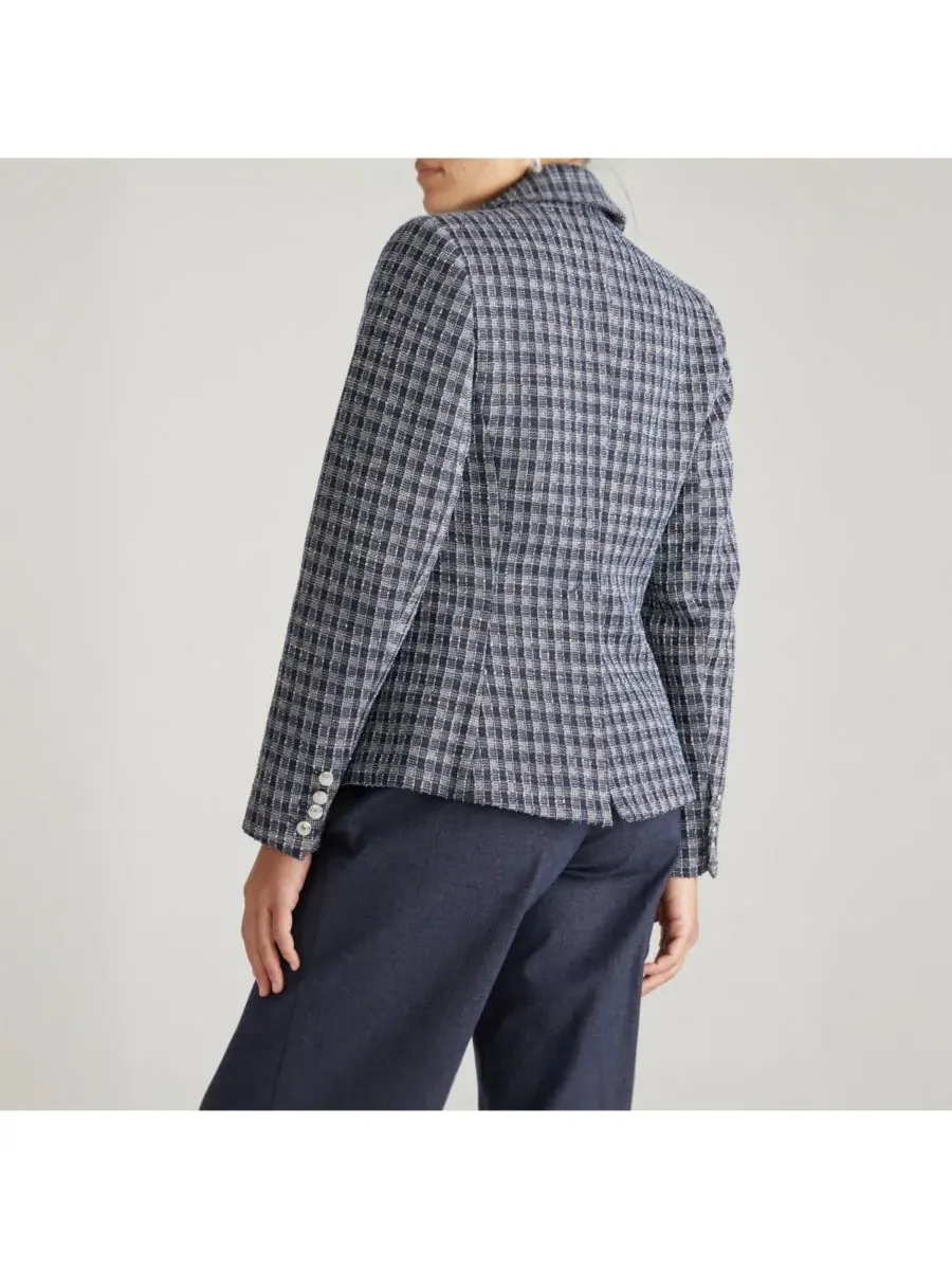 Блейзер из ткани понте большого размера с 4 карманами Universal Standard, French Tweed — изображение 6 из 6