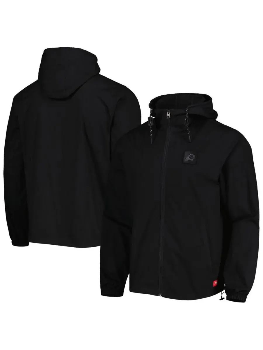 Sportiqe Мужская черная куртка Phoenix Suns Madera Ripstop на молнии — изображение 1 из 4, черный