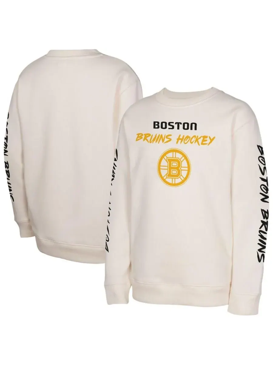Outerstuff Толстовка-пуловер кремового цвета с символикой команды Boston Bruins Star Power для — изображение 1 из 3, бежевый