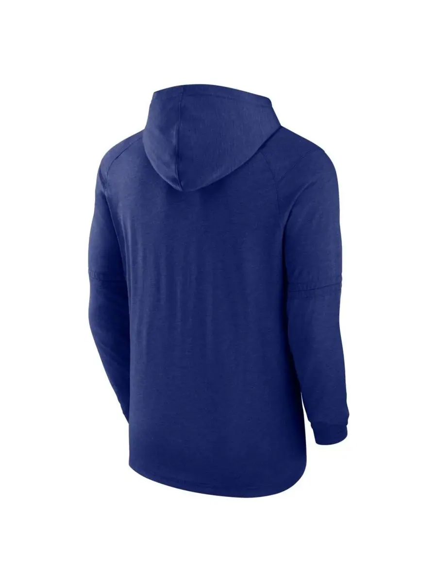 Мужская толстовка с капюшоном Heather Royal Texas Rangers Authentic Collection Tri-Blend — изображение 2 из 3, синий
