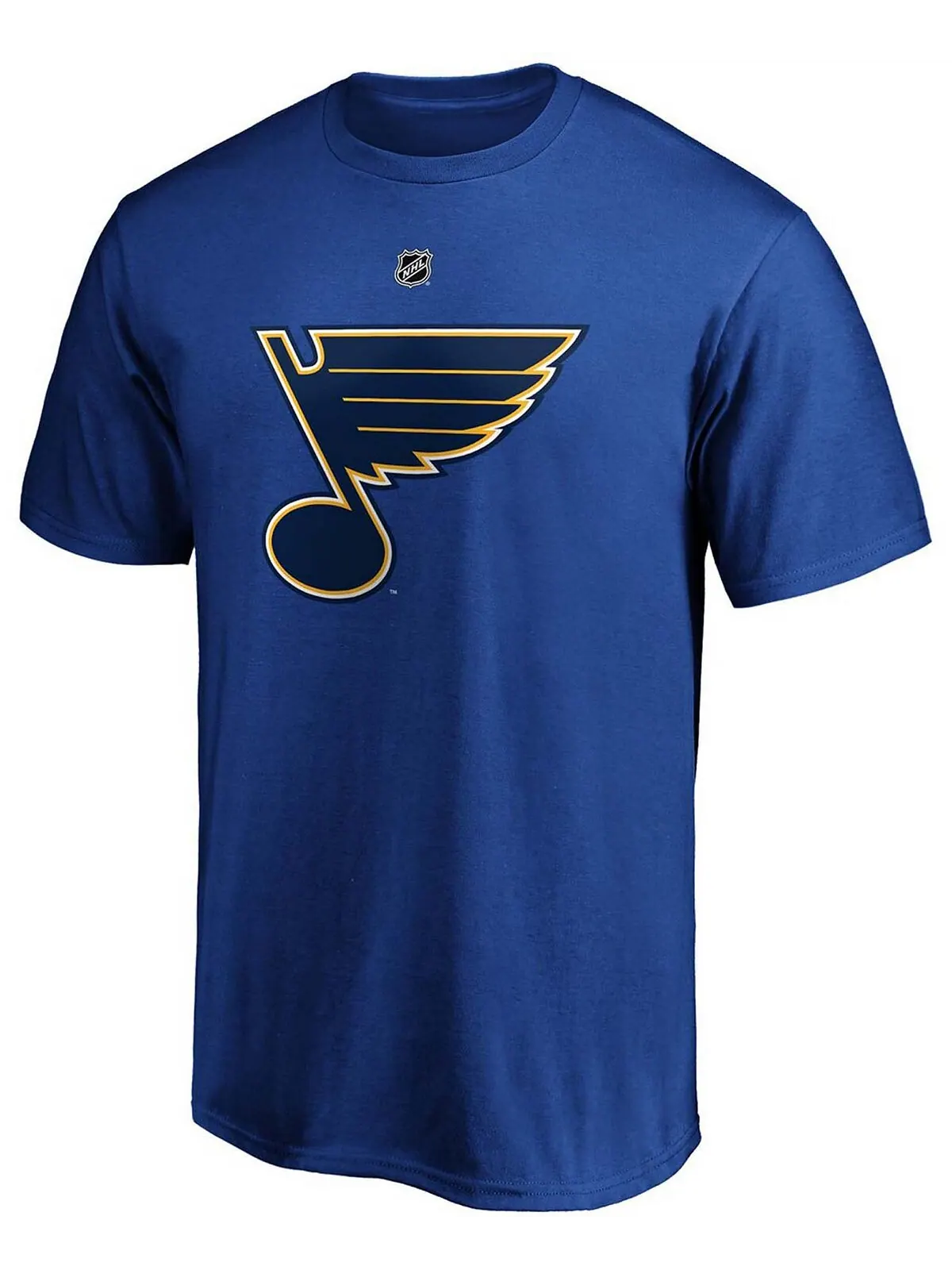 Фирменная мужская футболка jordan binnington blue st. louis blues team fanatics с аутентичным — изображение 2 из 3, синий
