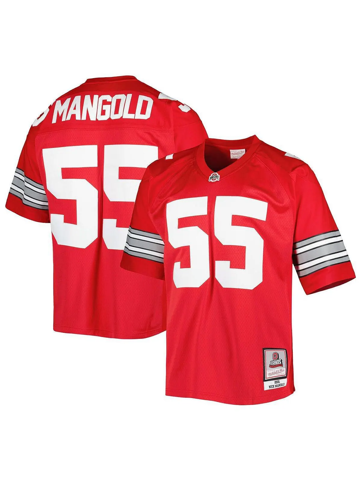 Мужские аутентичные джерси nick mangold scarlet ohio state buckeyes Mitchell & Ness — изображение 1 из 3, алый