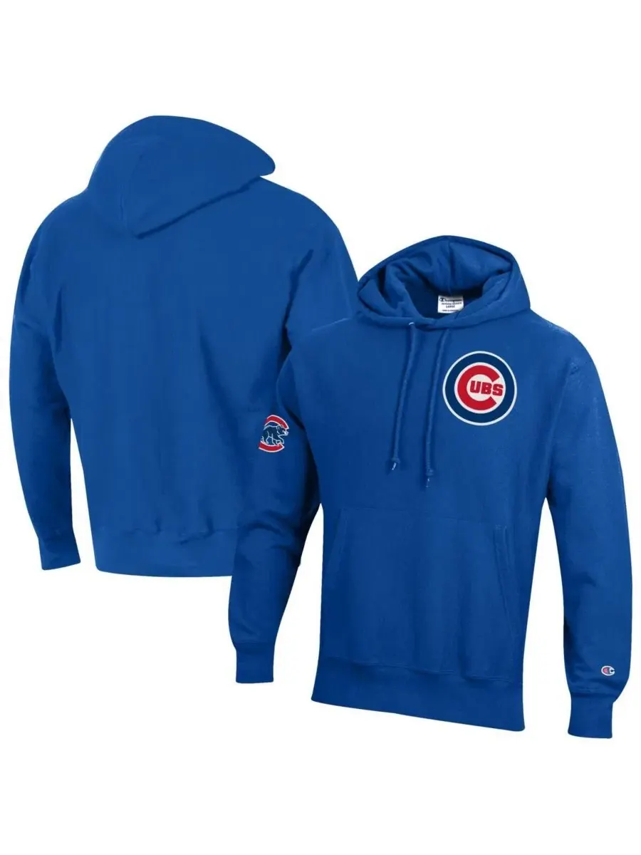 Мужская толстовка Royal Chicago Cubs из синели с обратным плетением Champion — изображение 1 из 3, королевский