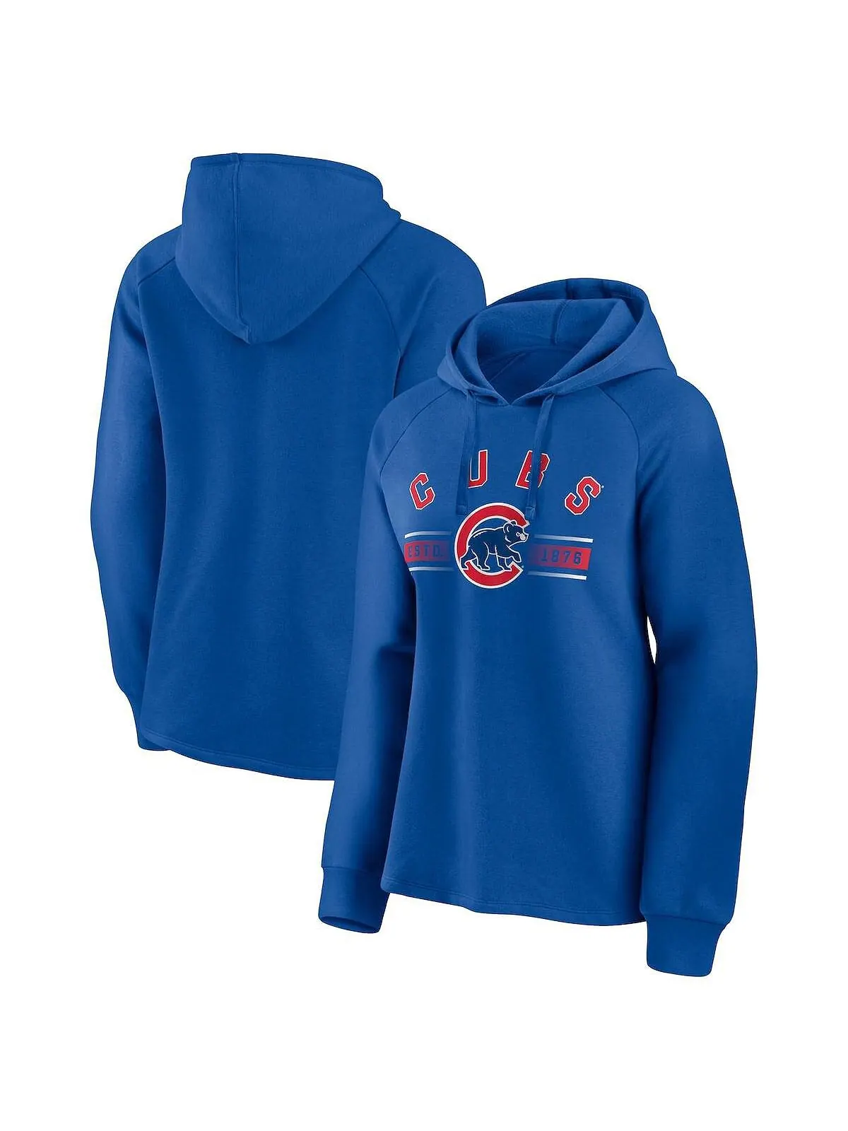 Женский фирменный пуловер с капюшоном Royal Chicago Cubs Perfect Play реглан Fanatics — изображение 1 из 3, королевский