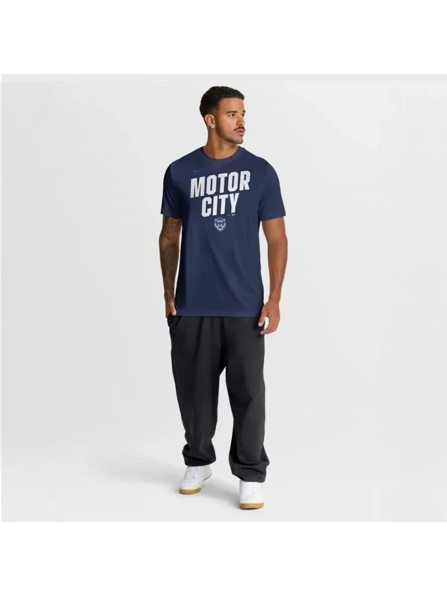 Мужская темно-синяя футболка Detroit Tigers City Connect Team Phrase Script Dri-FIT Nike — изображение 2 из 8, темно-синий